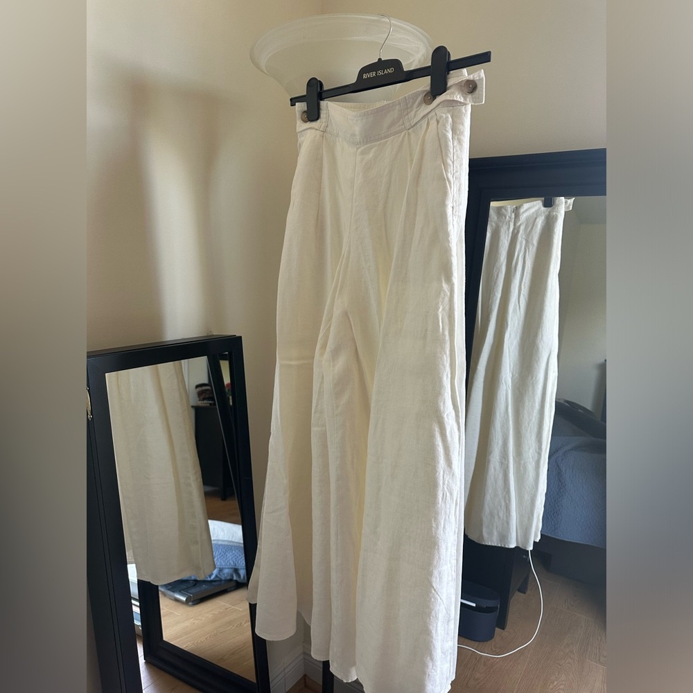 Banana Republic Lina wide leg linen pants